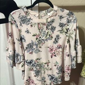 Urban romantics Floral Print Women's Top - Pink and Black